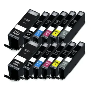 High-Yield Ink Cartridge 12-Pack (PGI-250XL & CLI-251XL Compatible – Complete Color & Black Set)